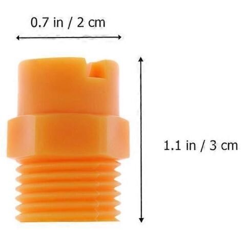 Garden Sprayer Nozzle Parts Pressure Water Sprayer Tapering Spray Small to Medium Size Yellow PP 5Pcs (1/2)