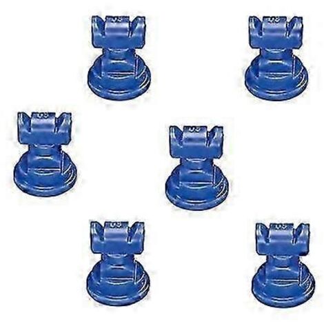 2025 Pack of 6 TeeJet TwinJet Flat Spray Tips Blue 110° x 2 Rated @ 0.30 GPM TTJ6011003VP (1/4)