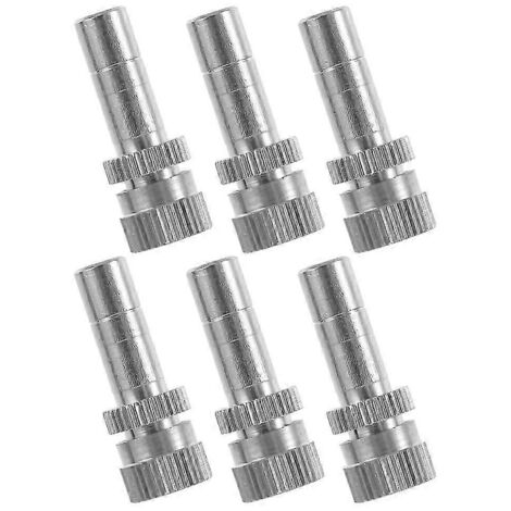 Water Hose Spray Nozzle 6Pcs Brass Round Misting Nozzle For Garden Hose Accessory Use 2.80X1.00X1.00CM Humidification Function (1/5)