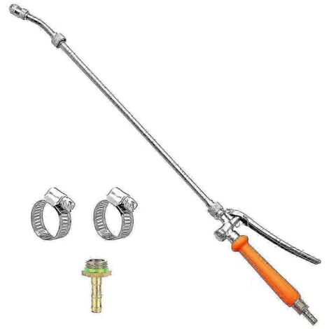 Stainless Steel Sprayer Wand,1/4in&3/8in Brass Barb Sprayer Wand Replacement,29in Sprayer Wand+ Shu,l (1/5)