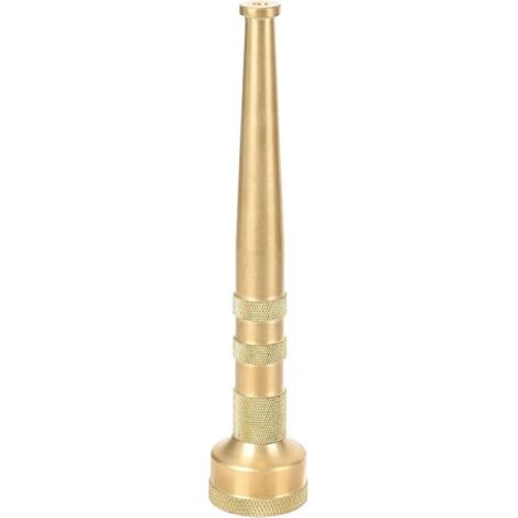 6" Brass Garden Water Hose Nozzle, Jet Stream Hose Nozzle with 3/4-Inch, 7 GPM 80 PSI, High Pressure Super Sweeper Nozzle For Clean Patios, Driveways, (1/5)