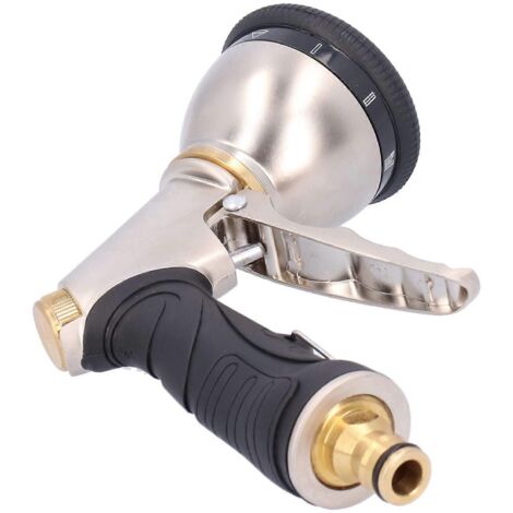 Car Wash Hose Nozzle with Adjustable Pressure Spray, Ergonomic Copper Alloy LeakProof Design (1/5)