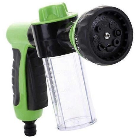 Green Foam Sprayer Garden Water Hose Foam Nozzle Soap Dispenser Gun For Car Washing Pets Shower Plants Watering (1/5)