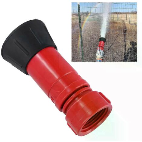 Fire Hose Nozzle 1-1/2 Inch Heavy Duty Nozzle High Pressure Pump Sprinkler Watering Sprinkler Irrigation Spray Nozzle (1/5)