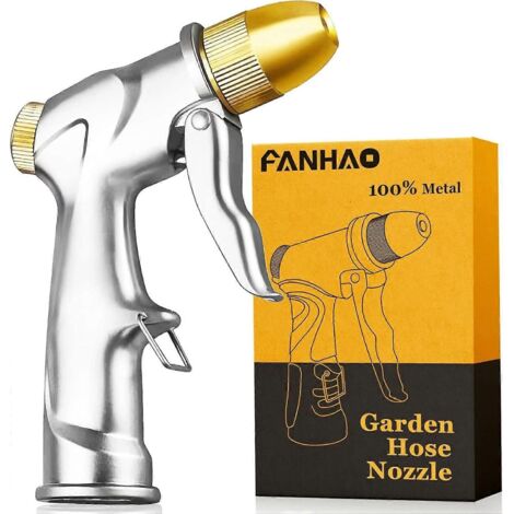 Upgraded Garden Hose Nozzle Sprayer, 100% Heavy Duty Metal Handheld Water Nozzle (1/5)