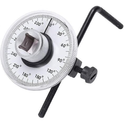 Scale Angle Torsion Gauge Torsion Gauge Torsion Gauge Angular Torsion Wrench 360 Torque Gauge Adjustable Adapter (1/4)