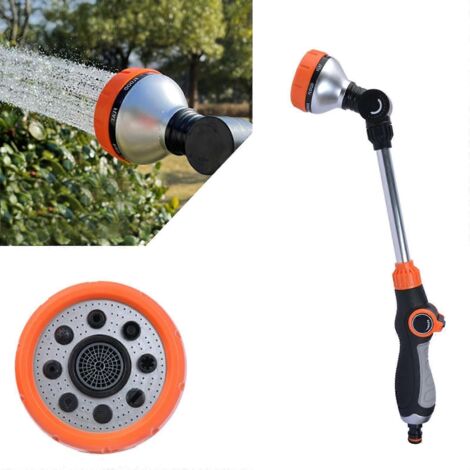 Watering Wand, Alloy Garden Hose Wand With 8 Spray Patterns, 19-inch Long Hose Nozzle Sprayer With Thumb Control, Ideal To Water Hanging Baskets And S (1/5)