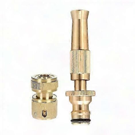3x Heavy Duty Brass High Pressure Jet Sweeper Spray Hose Nozzle for Garden Hose - (1/5)