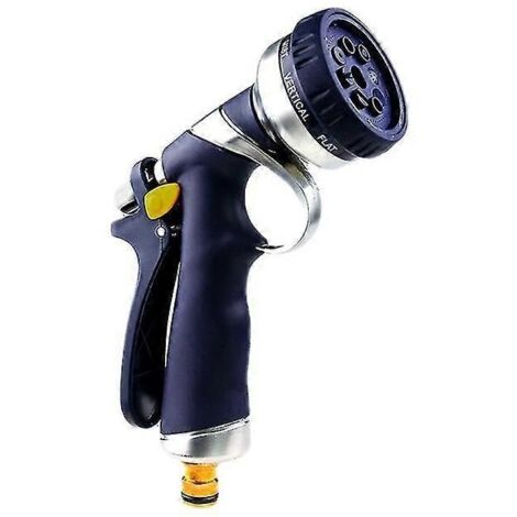 Garden Hose Spray Gun With 8 Adjustable Patterns, Heavy Duty Metal Hose Pipe Spray Gun Zinc Alloy High Pressure Spray Nozzle Perfect For Car And Pet (1/5)