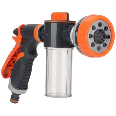 Garden Hose Nozzle 8 Spray Pattern Hose Hand Sprayer for Flowers Watering Car Wash Pet Shower (1/5)