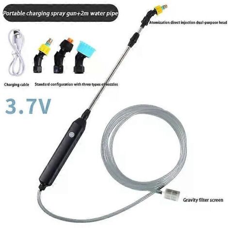 Garden Watering Spray Gun USB Automatic Electric Sprayer Nozzle Sprinkler Garden Plant Mister Watering Spray Irrigation Tool (1/5)