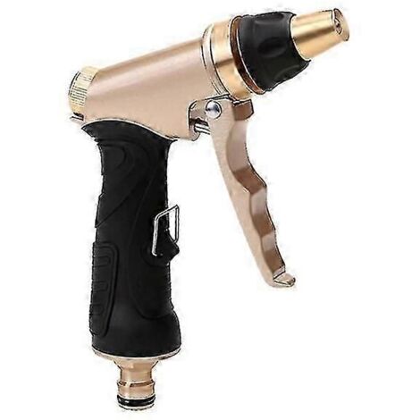 Hose Spray Gun, Garden Hose Nozzles & Spray Guns With Full Brass Nozzle, Non-slip Grip, High Pressure Spray Nozzle For Plants Watering, Cleaning (1/4)