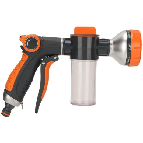 Garden Hose Nozzle Garden Watering Foam Sprayer High Pressure Multifunctional Water Spraying Machine with 8 Modes for Agricultural Front Trigger (1/5)