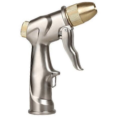 Upgraded Garden Hose Nozzle Sprayer, 100% Heavy Duty Metal Handheld Water Nozzle High Pressure In 4 Spraying Modes For Hand Watering Plants And Lawn (1/5)