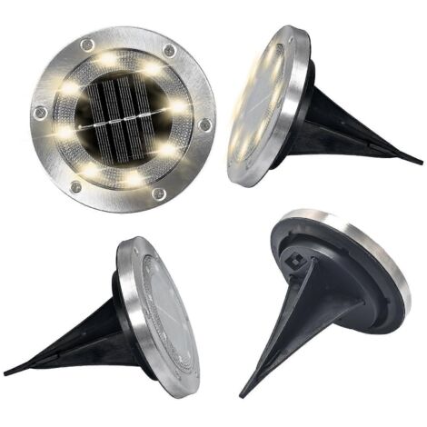 6pcs Solar Lights Outdoor, 8pcs Solar Led Ground Lights Ip65 Waterproof Garden Lights Decorative Solar Lights Lighting Path Garden Yard Patio Lawn [wa (1/2)