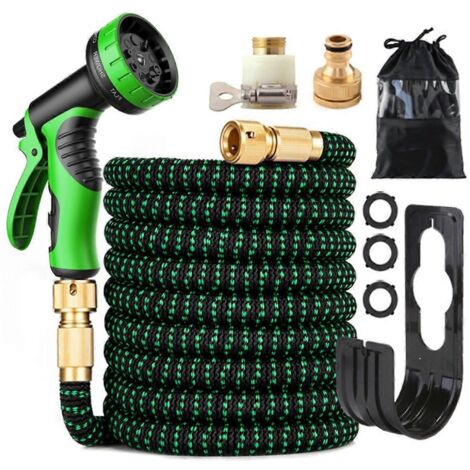 50ft Expandable Garden Hose with Nozzle, Heavy Duty Retractable Hose (1/5)