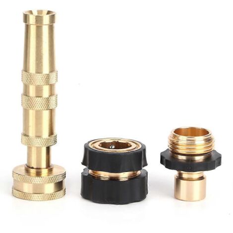 Brass Adjustable Hose Nozzle Water Hose Nozzles for Garden Sprayer Accessories (1/4)