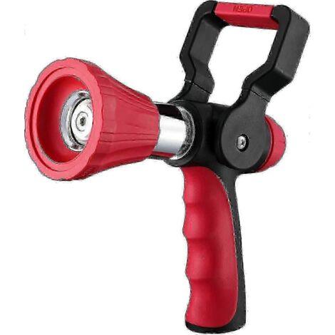 High Pressure Fireman Nozzle, Heavy Duty Metal Garden Hose Nozzle With Slide Ergonomic Handle And Lever Handle (1/5)
