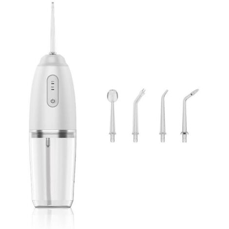 Portable Water Flosser Oral Irrigator With 3 Modes 230ml Water Tank For Teeth Cleaning 4 Different Nozzle Heads Ipx6 Waterproof Usb Rechargeable Elect (1/5)