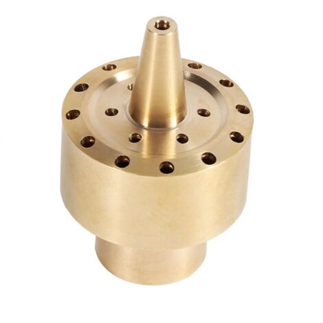 Brass Garden Pond Fountain Nozzle 1/2" Gold Water Spray Head (1/5)
