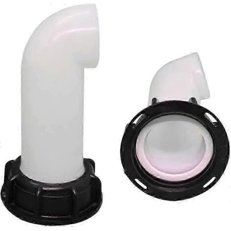 Water nozzle for 1000L IBC tank, drain spout with nut extension (1/5)