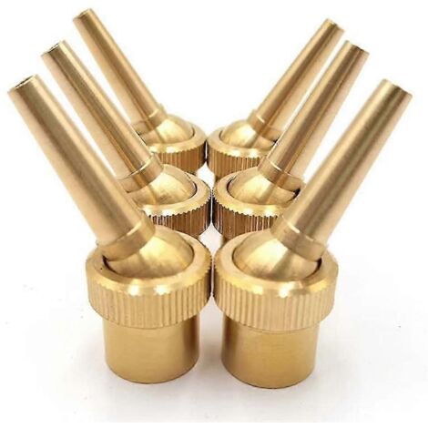 2025 6pcs 1/2inch DN15 Brass Fountain Nozzle Adjustable Direction Jet Water SprayHead for Landscaping Use (1/5)