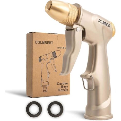 2025 Newest Metal Garden Hose Nozzle - Heavy Duty 4 Spray Patterns 360 Rotation (1/5)