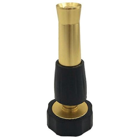 Garden Hose Heavy Duty Adjustable High-Pressure Water Nozzle Car Cleaning Black 4 Inch Solid Brass Hose Nozzle 1Set (1/5)