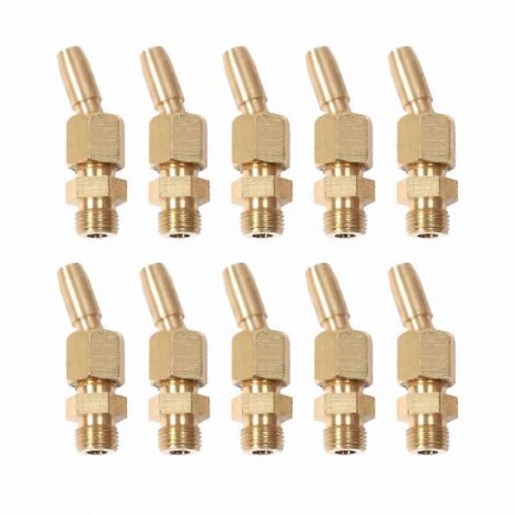 10 Pieces 1/8 Inch DN6 Brass Spray Nozzles for Water Fountains and Landscaping Use (1/5)