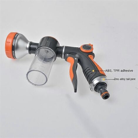 Garden Hose Nozzle,8 Patterns Hose Sprayer High Pressure (1/5)