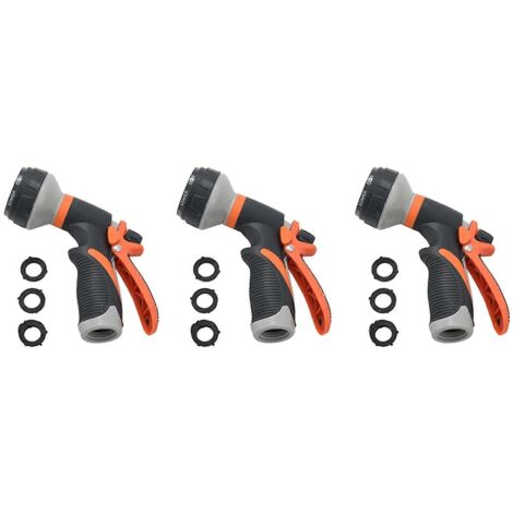 4X Hose Nozzle Garden Hose Nozzle Hose Spray Nozzle Leak Free High Pressure Heavy Duty 8 Pattern (1/5)
