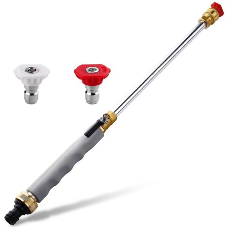 High Pressure Electric Water Jet Nozzle For Garden Hose with 3/4 1/2inch Tip Nozzles Long Handle for Outdoor Cleaning Multicolor (1/3)