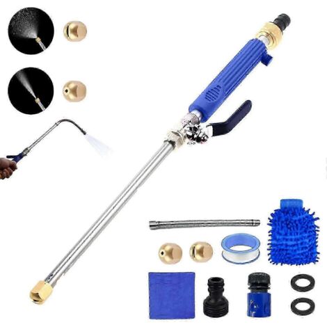 High Pressure Hose Nozzle 3000 Psi Garden Hose 2in1 High Pressure Washer Jet Nozzle (Blue, 1Pcs) (1/5)