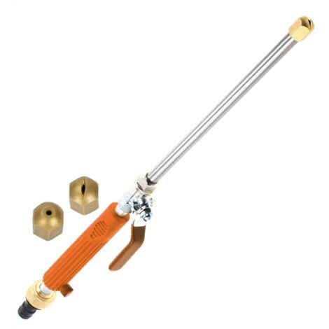 Garden Hose Nozzle Pressure for Car Wash, Dual Spray Modes, Durable Aluminum, Orange (1/5)