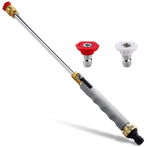 Quick Connecting Electric Washer Hose Nozzle For Garden Hose Jet Hose Nozzle Water Guns Attachment with 3/4 1/2in Nozzle Multicolor (1/4)