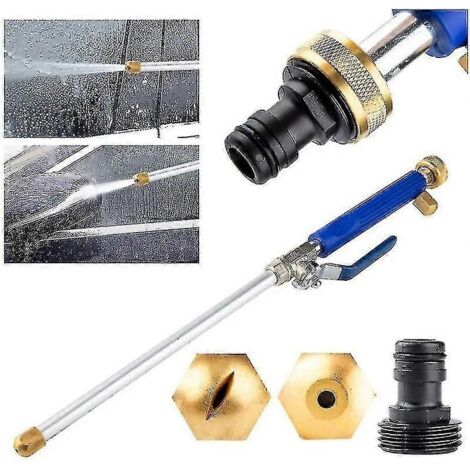 High Pressure Water Nozzle Spray Gun Water Lance With 2 Cleaning Nozzles Spray Nozzles Garden Hose Connection 46 Cm Garden Shower Hydro Jet (1/4)