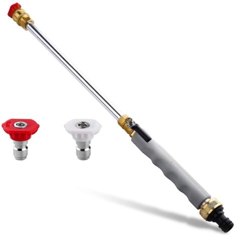 High Pressure Water Jet Cleaner Hose Nozzle with 2 Nozzles And Easy Connecting Design For Outdoor Cleaning and Car Washing Multicolor (1/4)