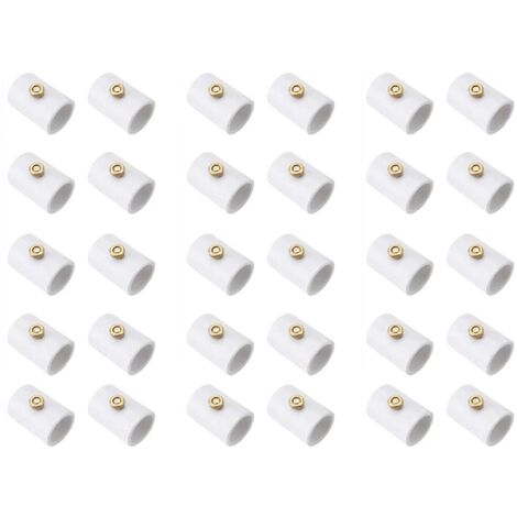 30Pcs 1/2 Inch PVC Mist Nozzle Misting System for Patio Outdoor Mister Coupling PVC Split Section with Mist Nozzle (1/5)