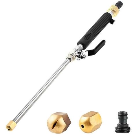 High Pressure Hose Nozzle for Garden Hose, Jet Nozzle 2-in-1,Black (1/5)