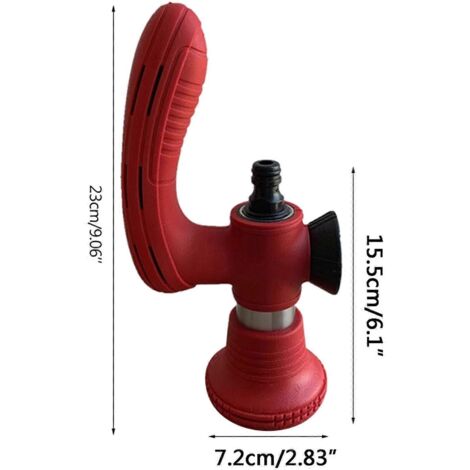 Portable Fire Water Gun Garden Hose Spray Nozzle Hoses Sprayer Spraying Guns for Garden Irrigation Car Wash Accessory Supplies Multicolor (1/2)