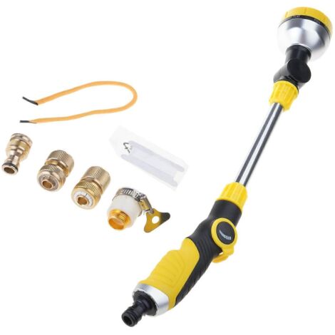 Garden Hose Wand with 8 Adjustable Sprayings Patterns and Convenient 5 Adapters for Watering Plant and Outdoor Cleaning Multicolor (1/3)