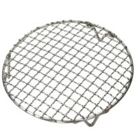 Grille de cuisson ronde antiadhésive en acier inoxydable pour barbecue, ustensiles de cuisson, tapis de cuisson pour barbecue, réchauds de camping portables
