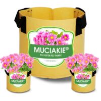 Sac de culture vert armée de 15 gallons (diamètre 50 x hauteur 30 cm) avec poignées, pot en tissu de 1 mm d'épaisseur pour légumes de jardin, pot de fleurs économique