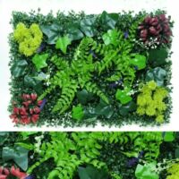 (GM-15) Panneau mural de plantes artificielles 40 x 60 cm, feuillage persistant, haie de buis, pour la décoration extérieure de votre maison, jardin, balcon ou pelouse.