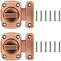 Door Latch Safety Rotary Door Latch Lock Zinc Alloy Door Revolving Door Lock With Screws For Bathroo
