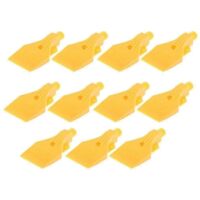 11pcs 1/4" Thread, Flat Wind Jet Air Blowing Nozzle Spray 3 Holes Yellow Tw