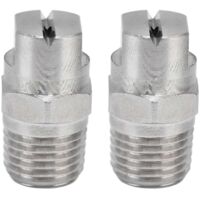 Stainless Steel Atomizing Nozzle - Adjustable, Durable, 2Pcs Flat Fan Spray Tip
