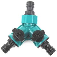 2 Way Garden Water Pipe Connectors Pipe Adapter 2 Way Garden Hose Splitter Y Shape Water Diverter Adapter Switch Valve1pcsgreen