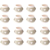 16-pack Cute Chair Leg Floor Covers, Silicone Heart Chair Socks, Fits 1-1.6" Round And Square Chair