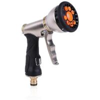 Garden Hose Sprayer Heavy Duty Metal Hose Sprayer Nozzles, 9 Multifunctional Adjustable Hose Nozzles